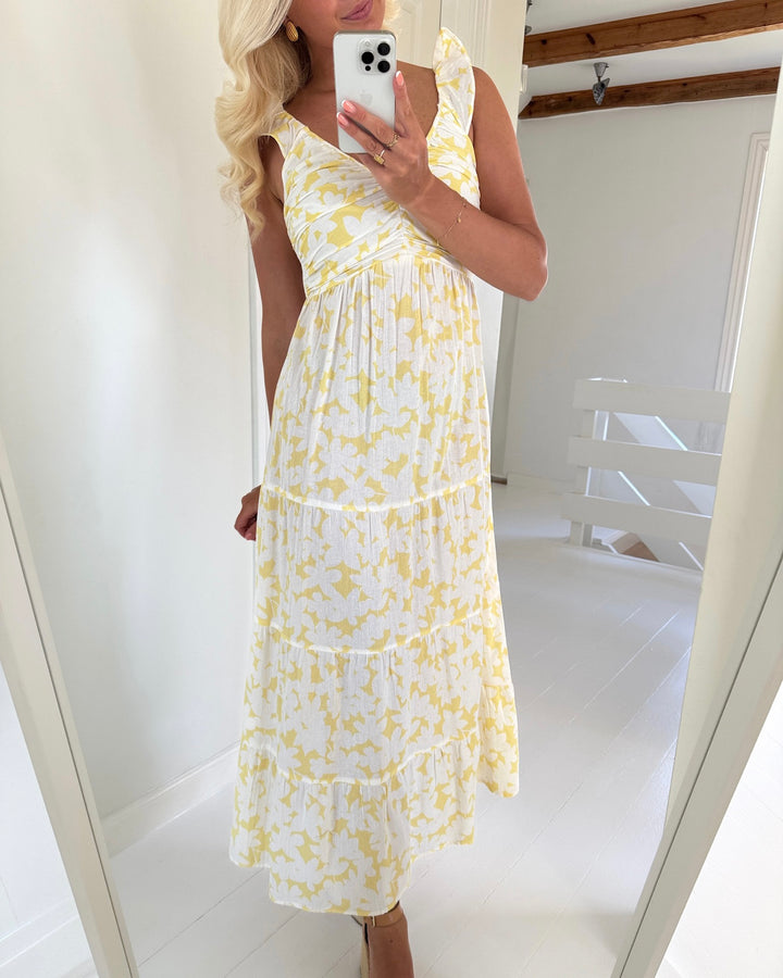 Vero Moda kjole dicthe sl frill ankle golden haze small loa