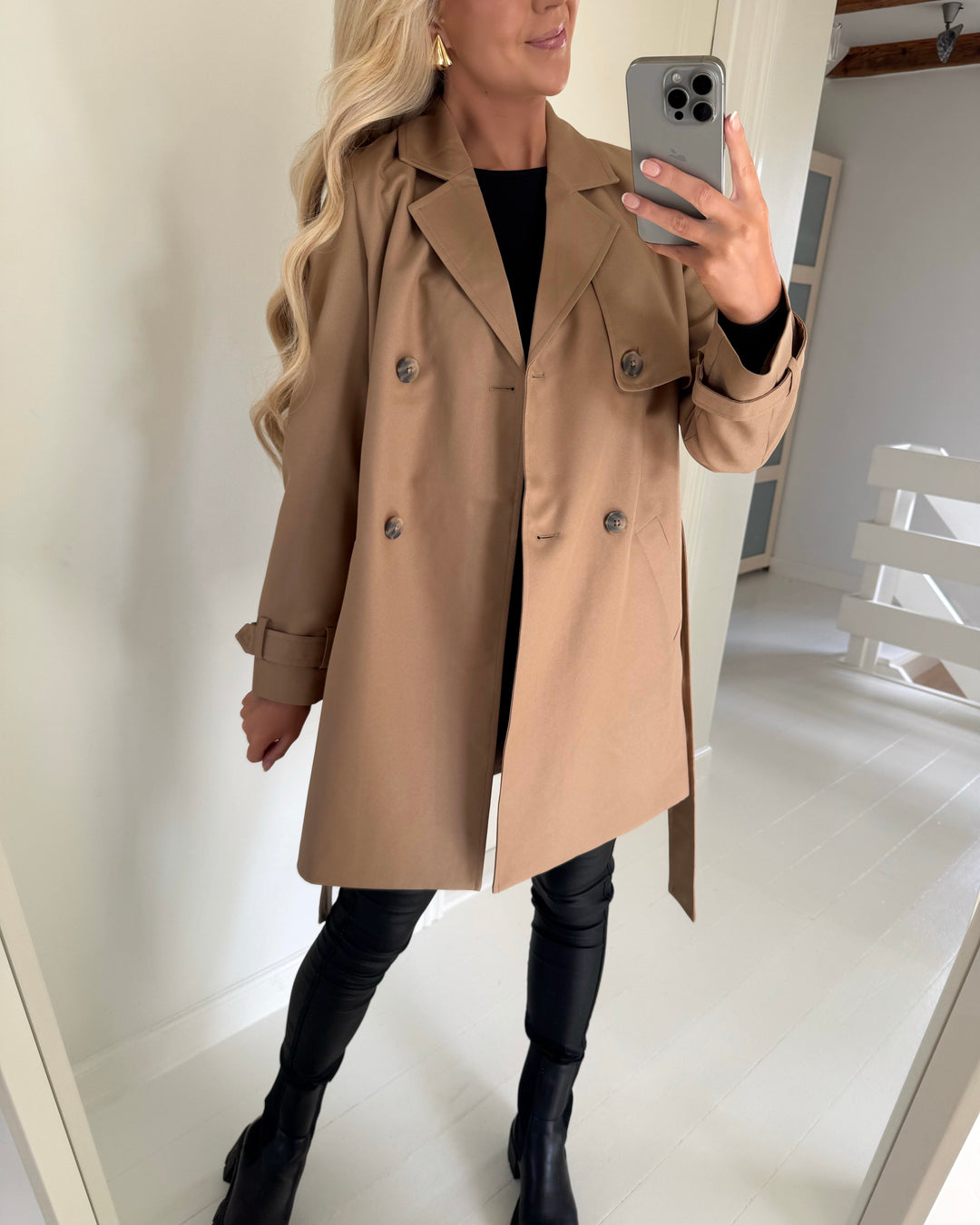 Vero Moda trenchcoat celeste tigers eye