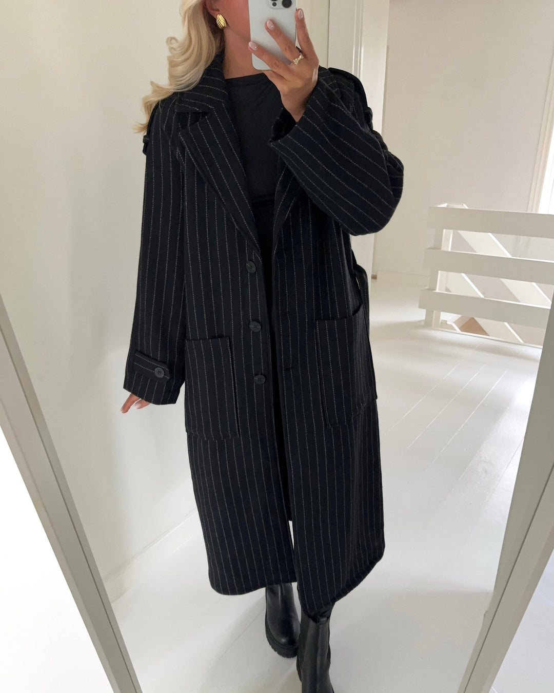 Sister's Point frakke caleb grey pinstripe