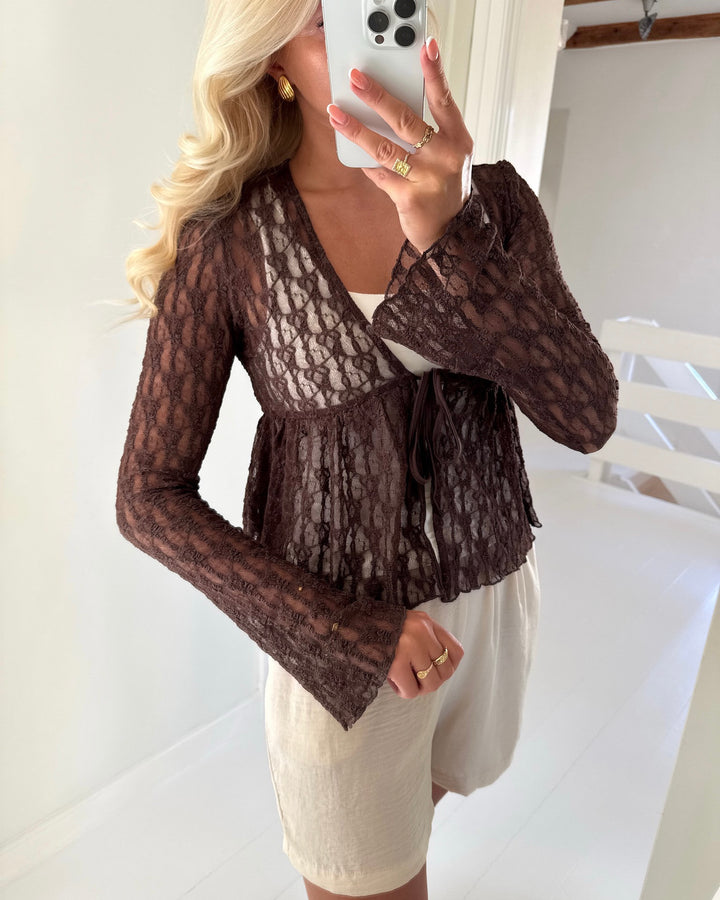 Only cardigan aya tube lace chocolate martini