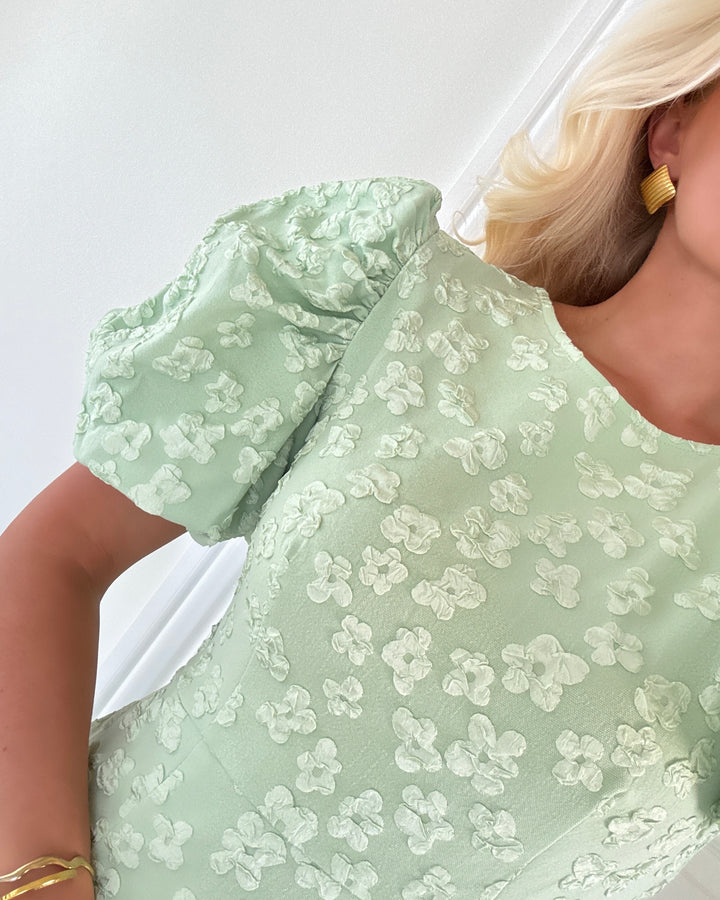 Vero Moda kjole fia ss o-neck pastel green
