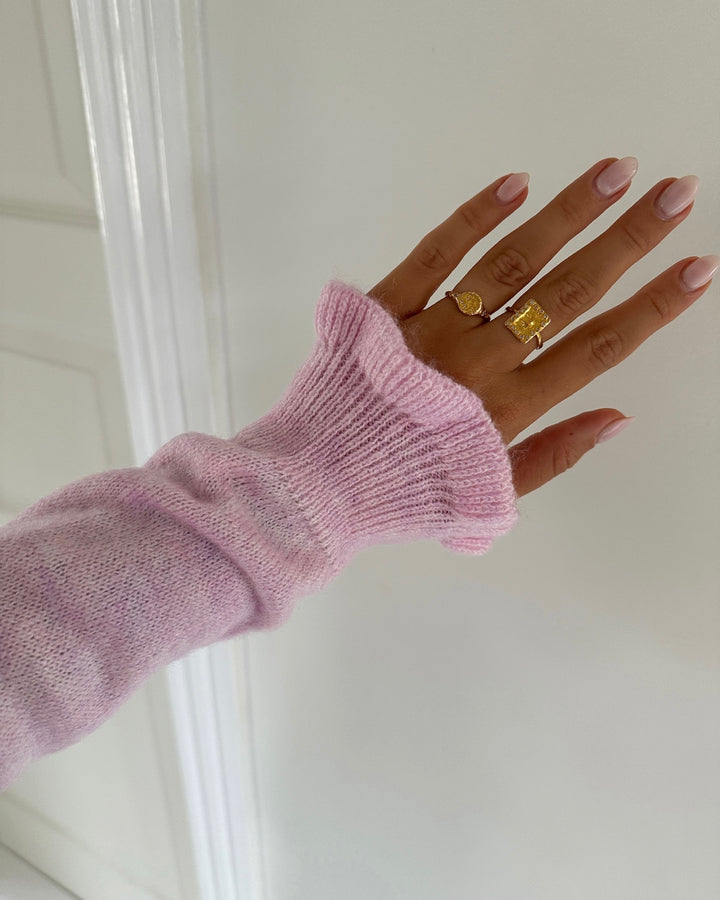 JDY cardigan letty l/s on frill knt pink lady/melange