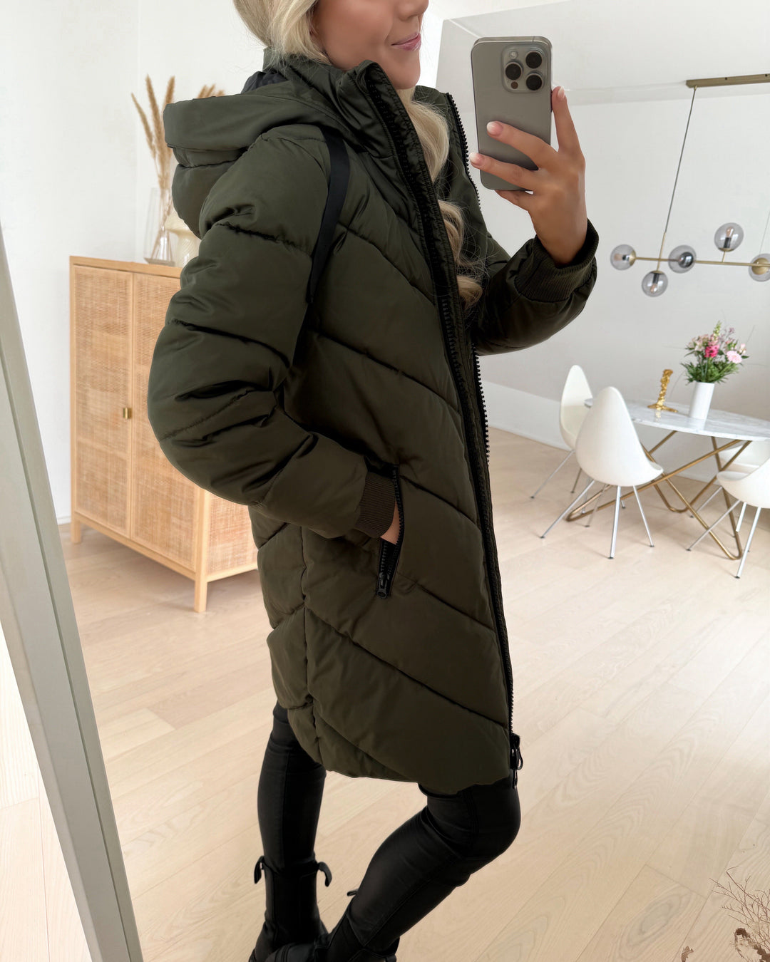 JDY jakke skylar life hood forest night/black