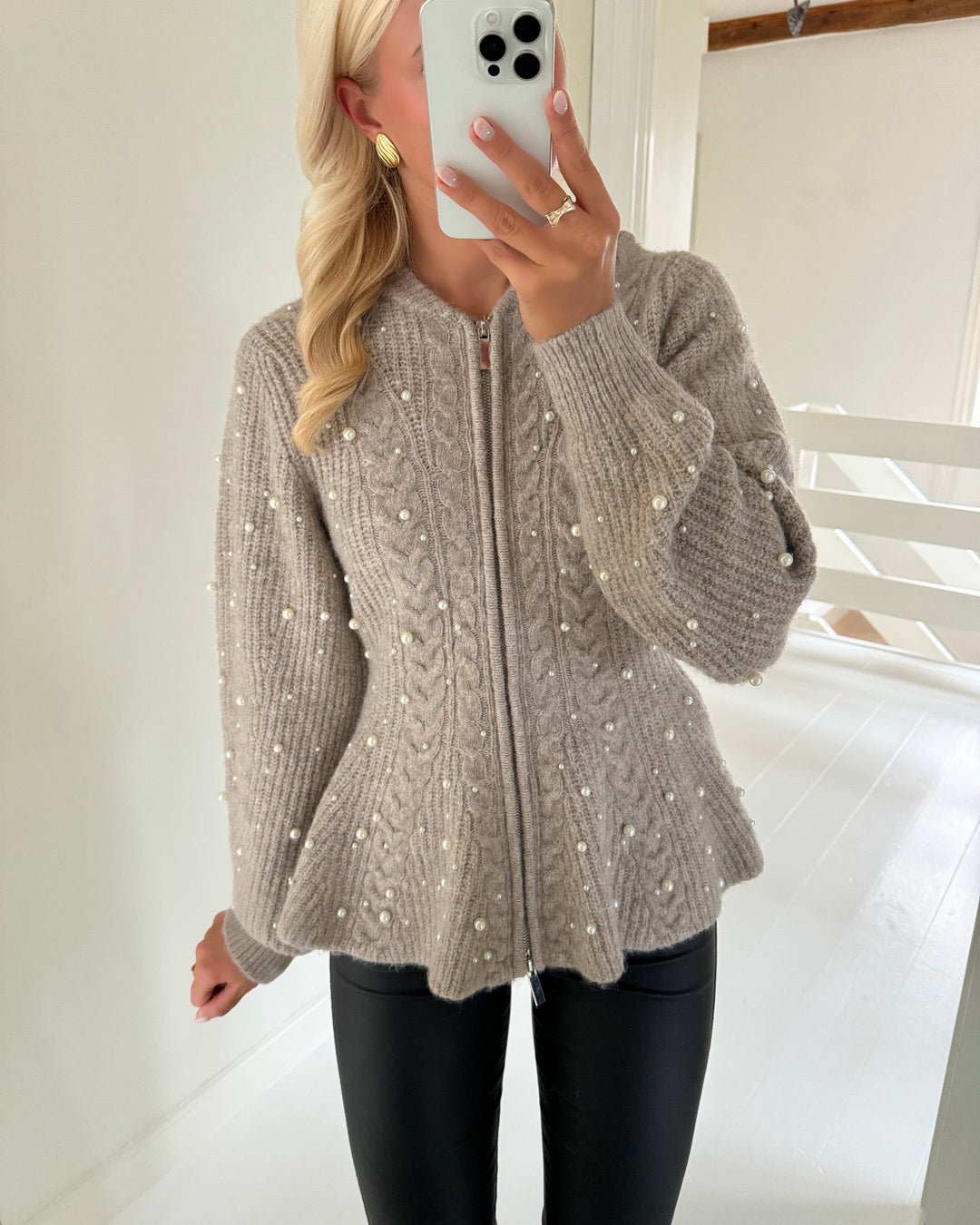 Y.A.S cardigan pemina ls knit fungi