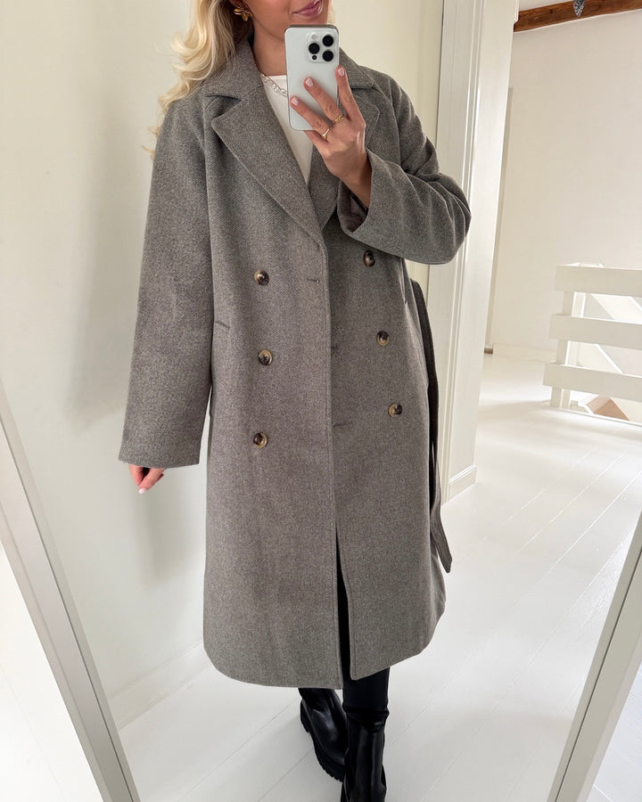 Pieces frakke marbel long morel