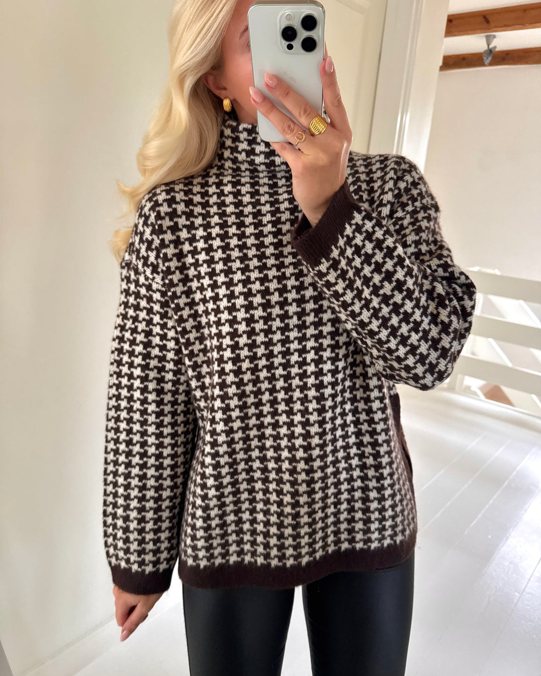 Vero Moda striktrøje como ls funnelneck chocolate torte w. birch