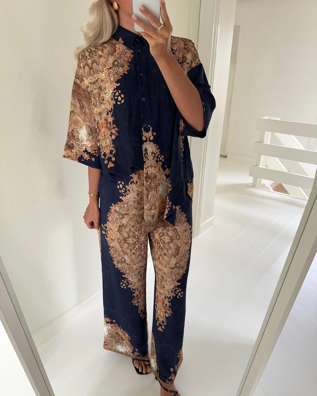 Love&Divine skjorte love971-12 navy/paisley