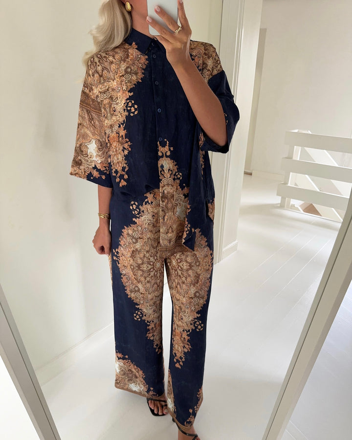 Love&Divine skjorte love971-12 navy/paisley