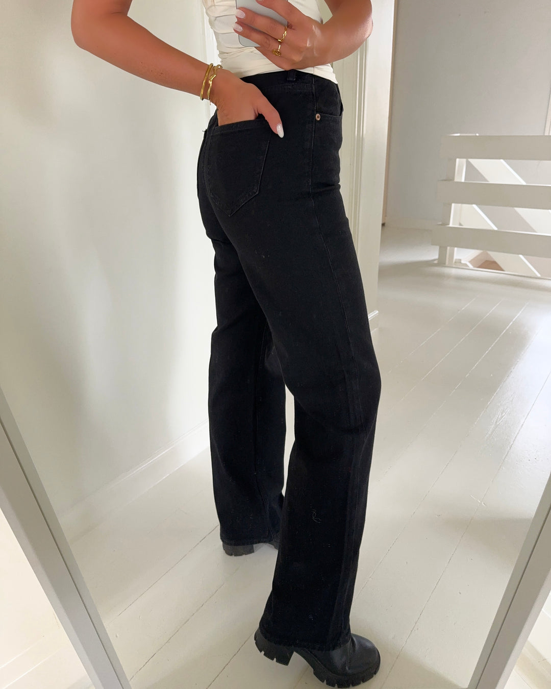 Vero Moda jeans tessa hr wide black
