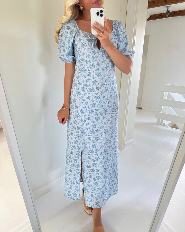 Vero Moda kjole josie 2/4 ankle cashmere blue/blue molly
