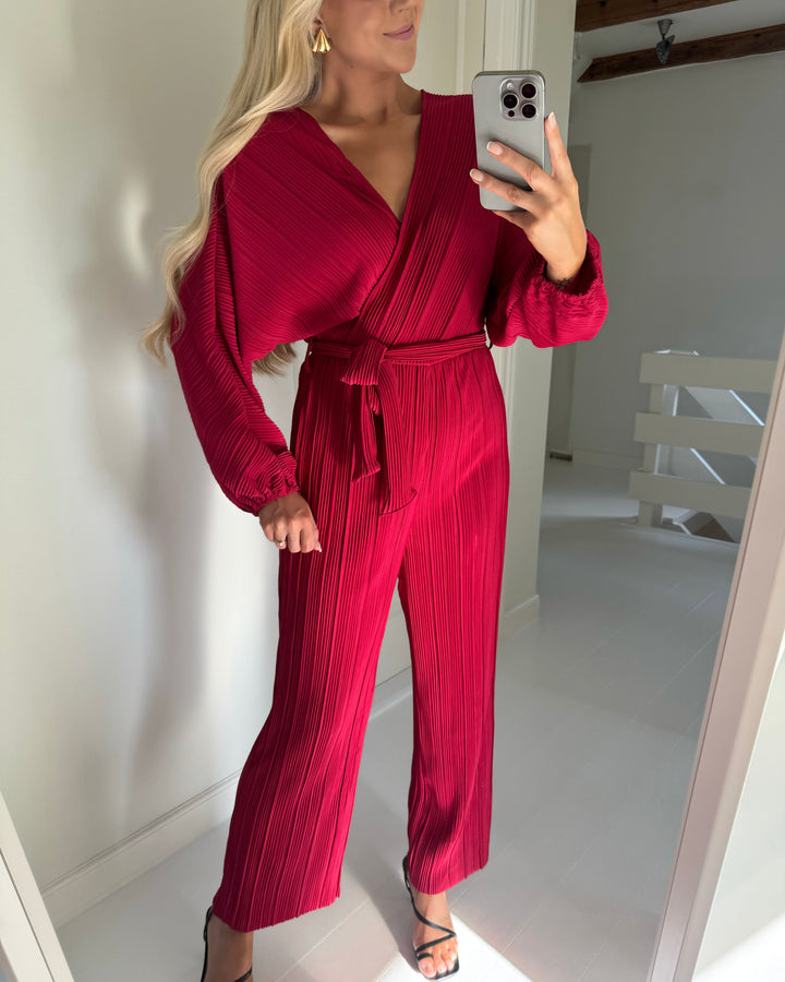 Y.A.S jumpsuit olinda ls ankle persian red