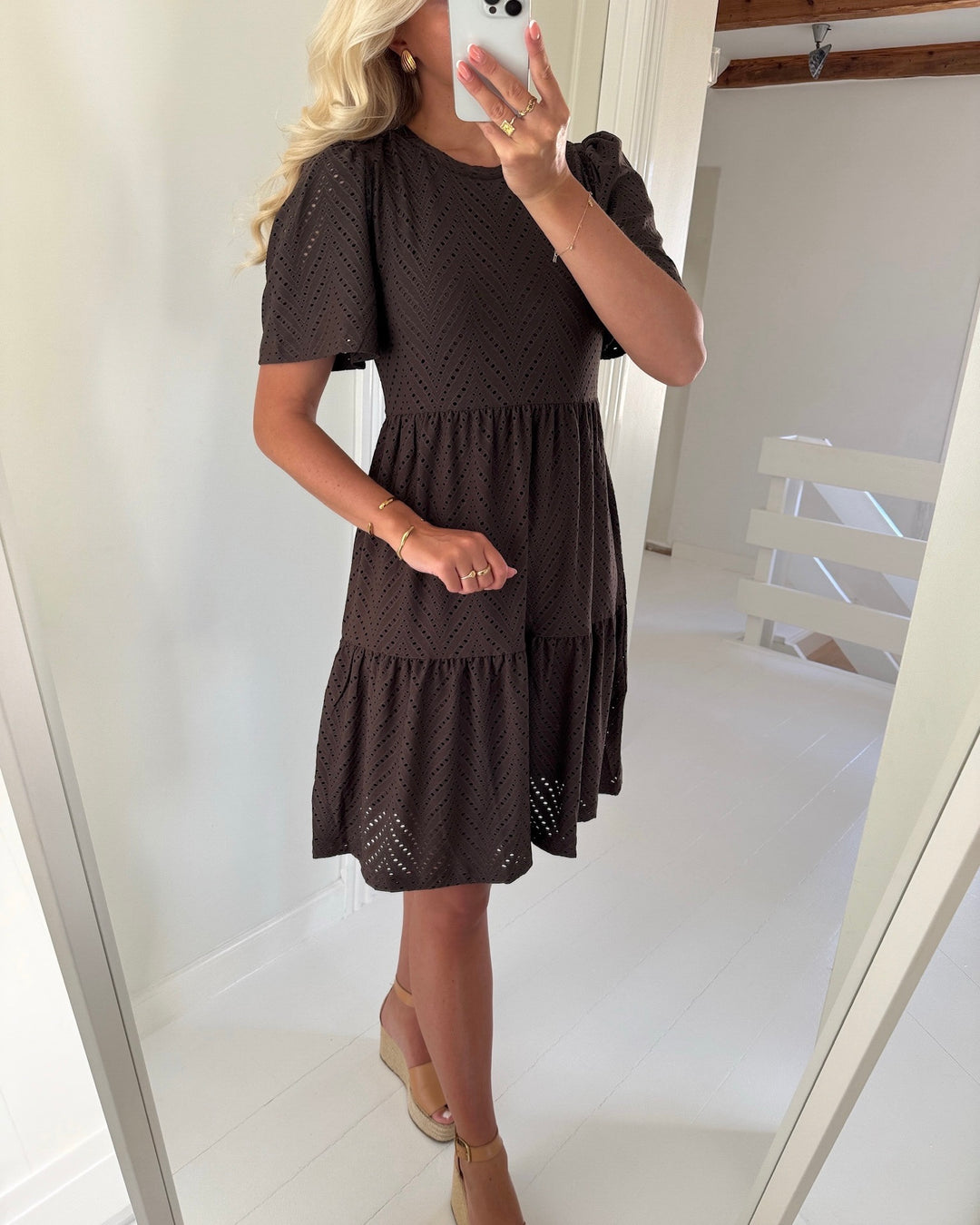 JDY kjole carla cathinka ss chocolate brown