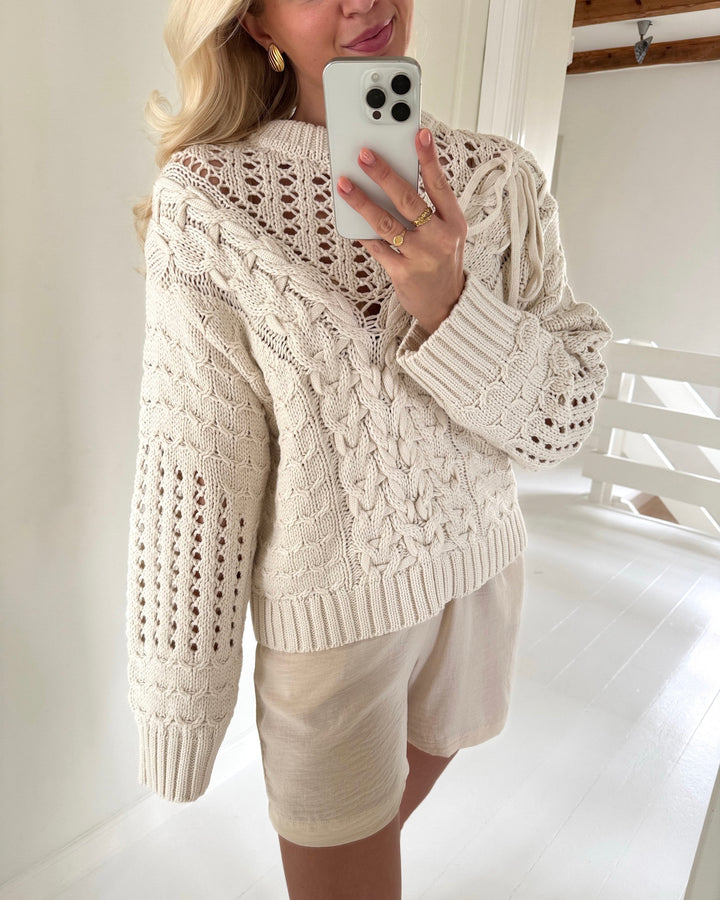 Y.A.S striktrøje lucci ls knit birch