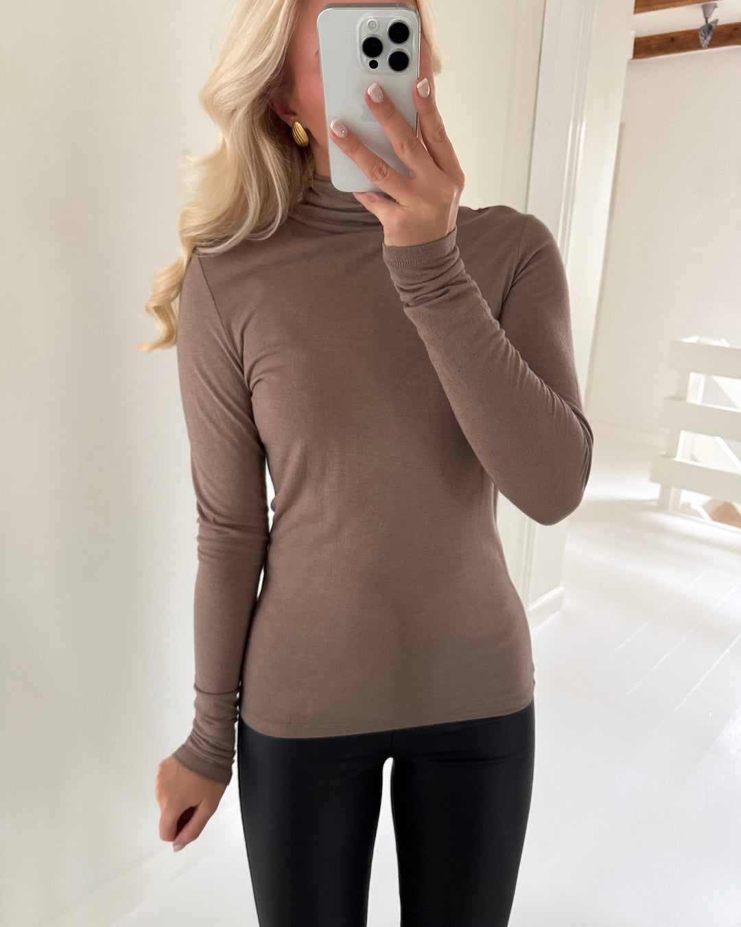 JDY bluse suma wool l/s rollneck toasted coconut