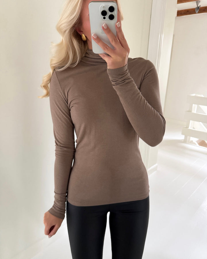 JDY bluse suma wool l/s rollneck toasted coconut