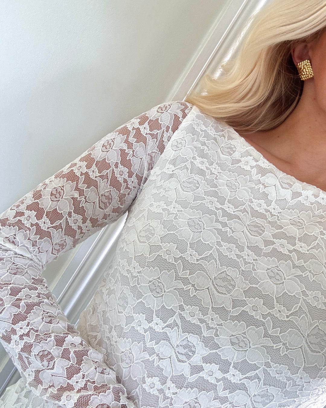 Vero Moda bluse dea ls asymetric boatneck star white