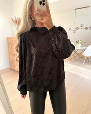 Ventia-ls7 blouse black/stones
