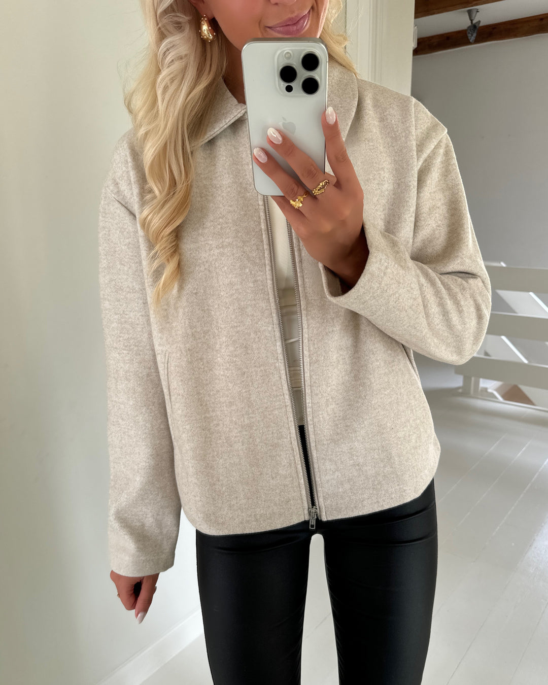 JDY jakke mellow ls side pocket sepia tint/melange