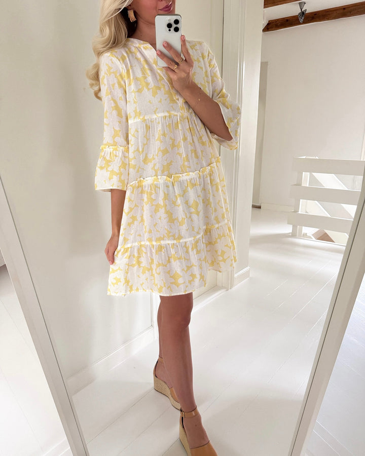 Vero Moda kjole dicthe 3/4 golden haze/small loa