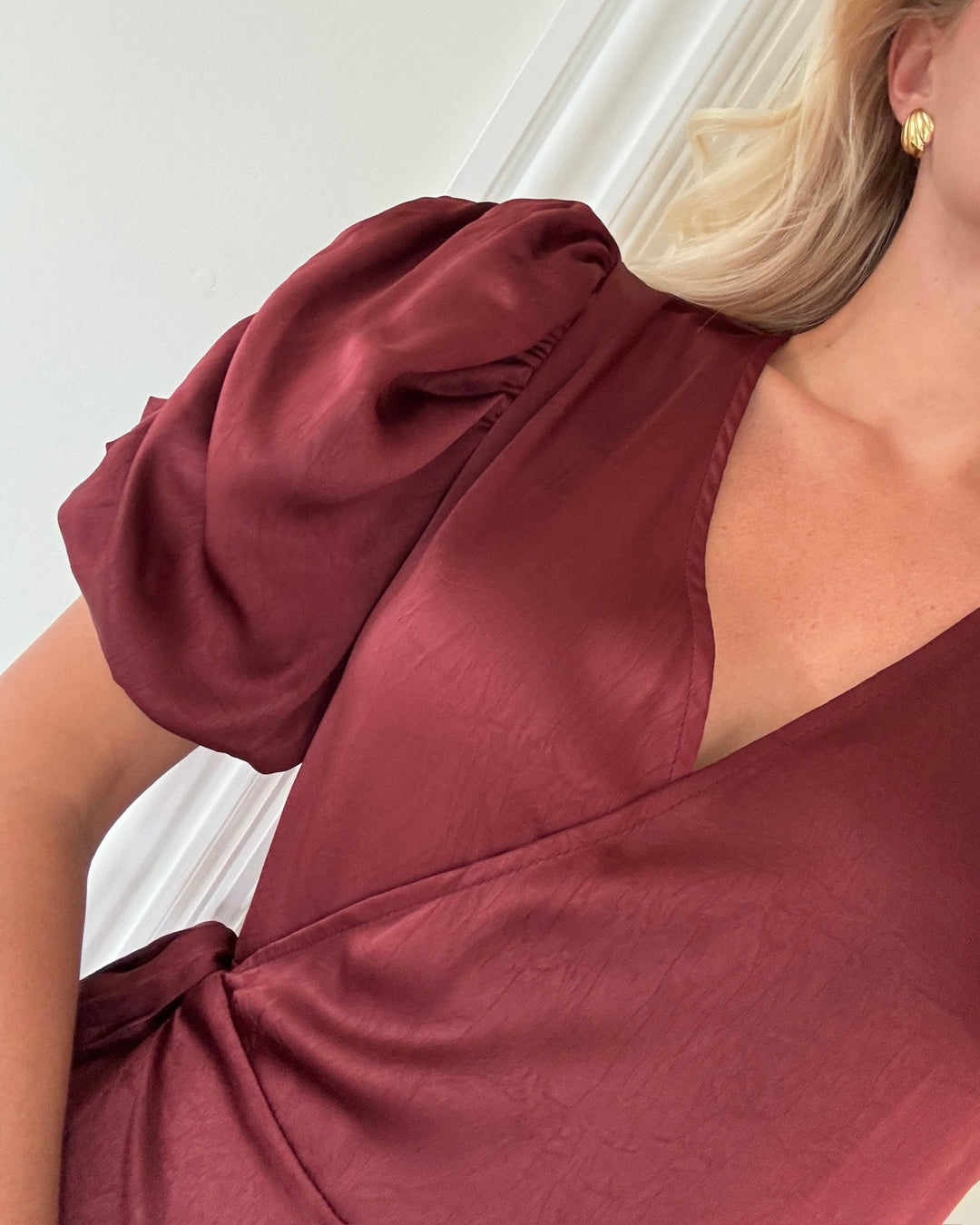 A-View kjole sinda deep burgundy