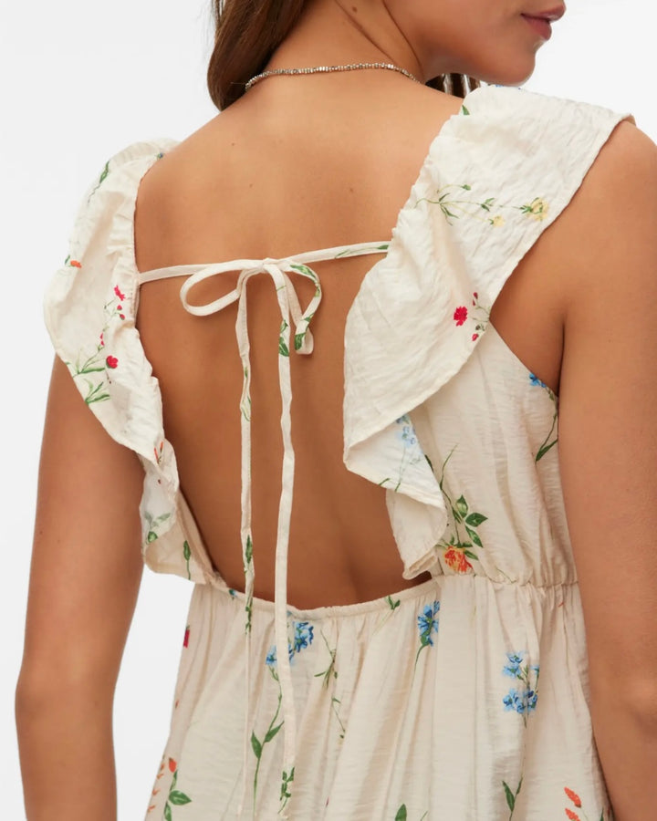 Vero Moda kjole josie sl ankle frill birch bina