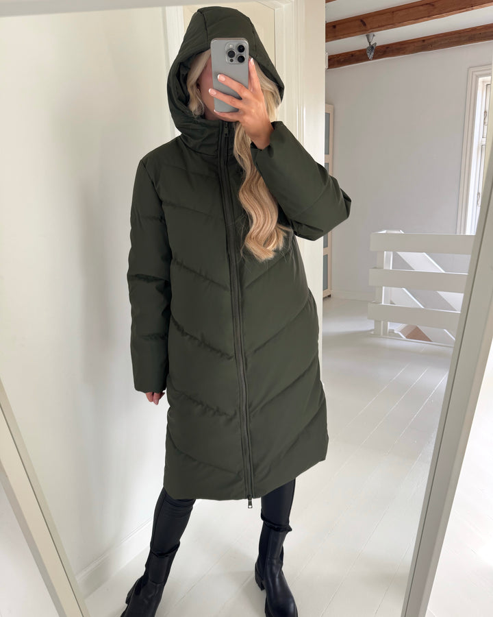 JDY jakke ulrikka water repellent puffa forest night - FORUDBESTILLING LEV. UGE 39