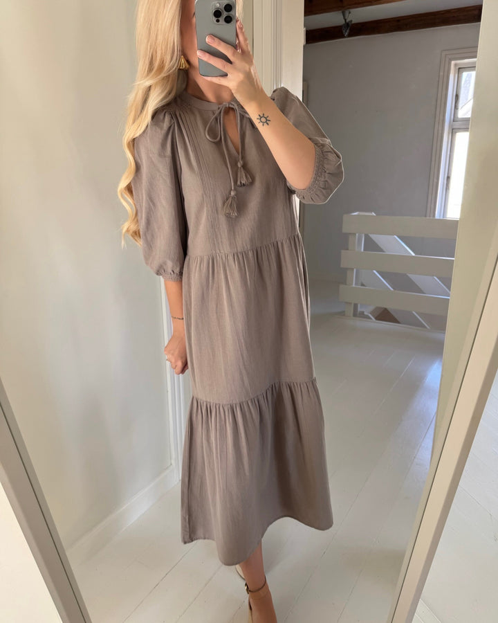 Vero Moda kjole pretty 3/4 long wvn ga moon rock