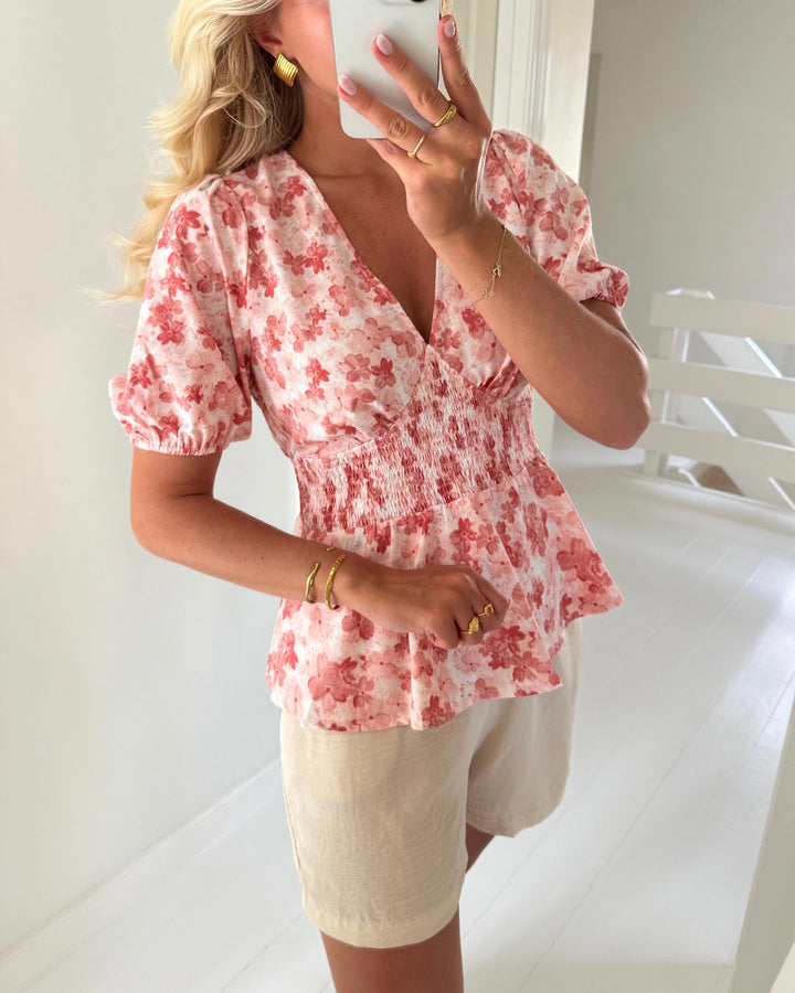 A-View bluse lassie rose/white
