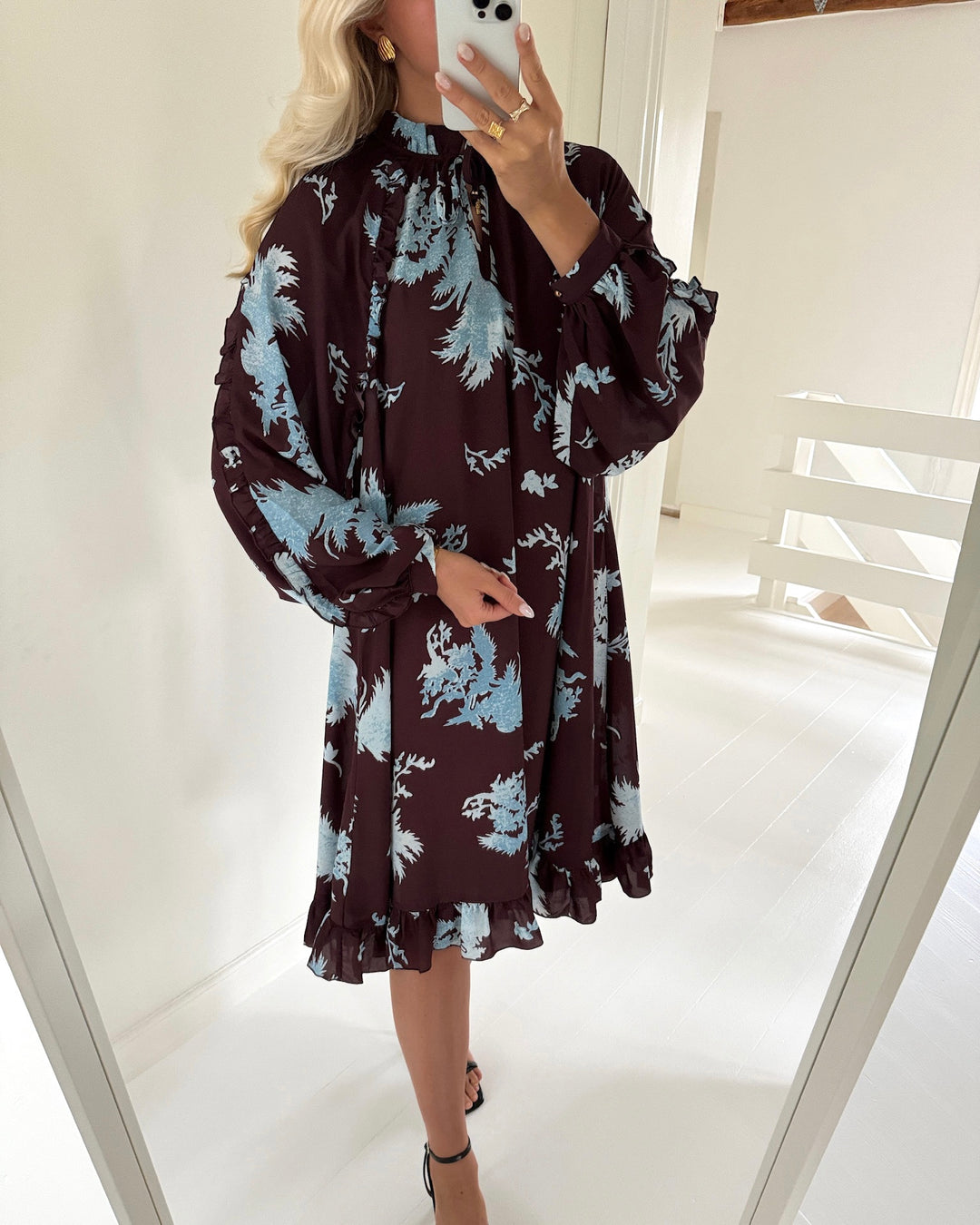 Love&Divine kjole love1434 bordeaux/leaf