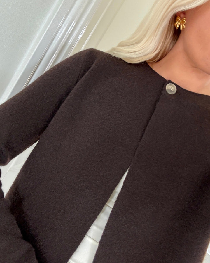 Vero Moda cardigan marina ls o-neck chocolate torte/melange