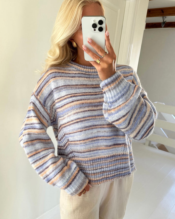 Sister's Point striktrøje helna-pu multi stripe
