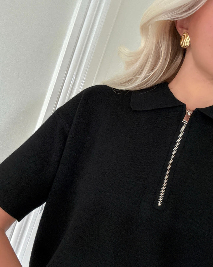 Vero Moda polo gold 2/4 pullover black