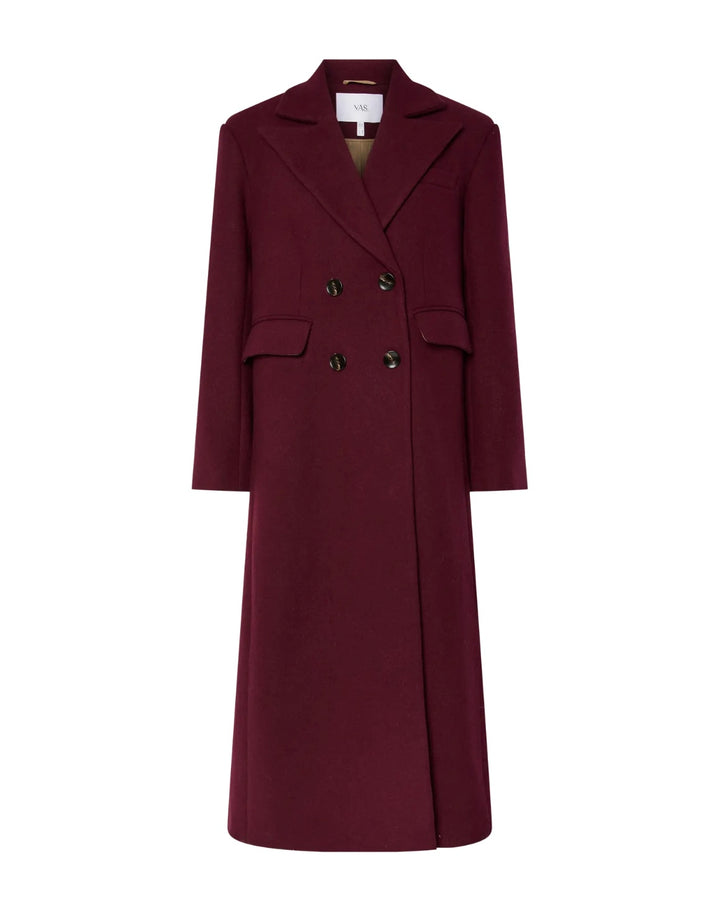 Y.A.S frakke royla ls wool blend long port royale
