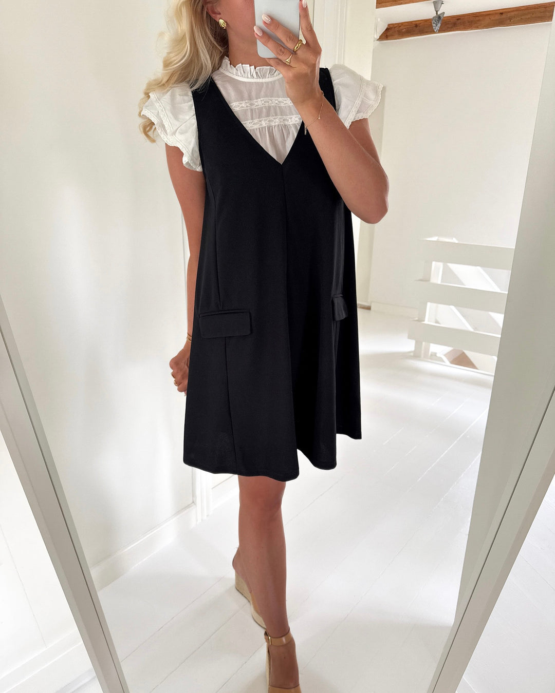 Y.A.S kjole malea sl wide black