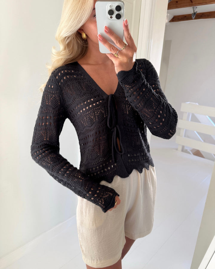 JDY cardigan sun lay ls v-neck tie phantom