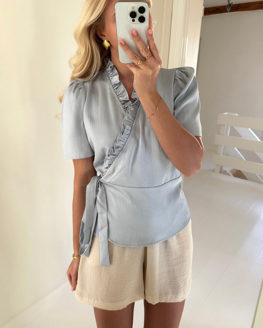 A-View bluse peony light blue