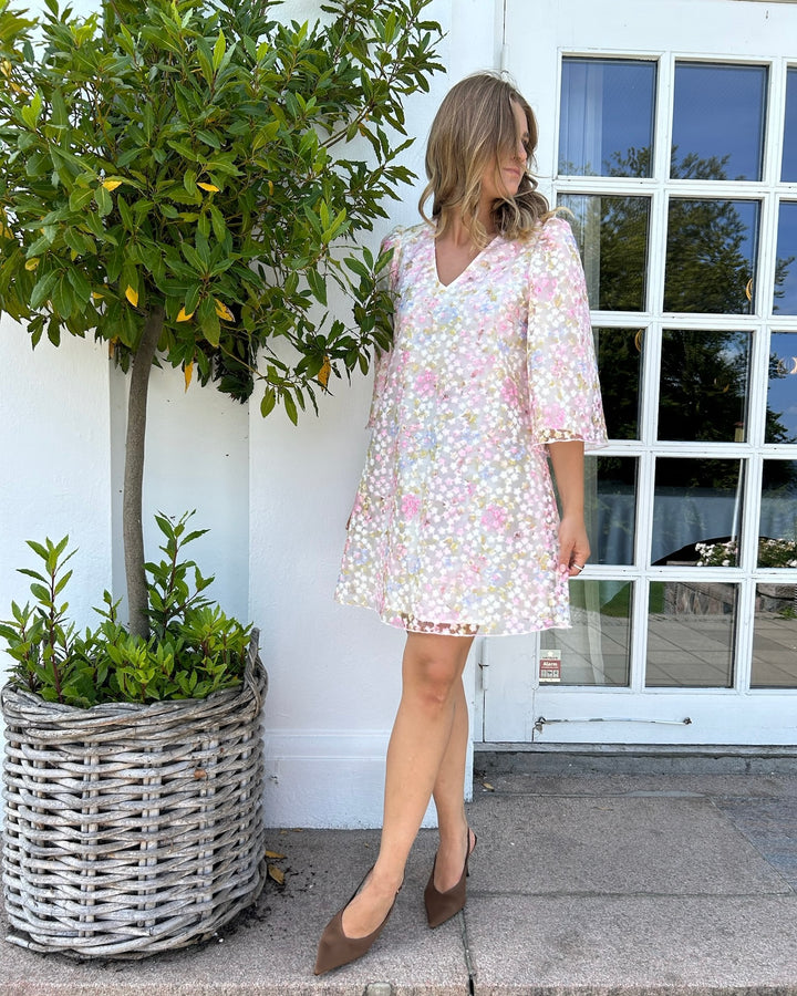 Y.A.S kjole leanna 3/4 pristine/leanna aop