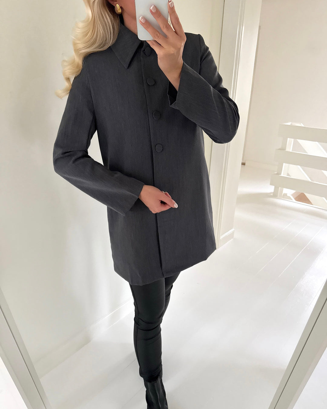 Sister's Point jakke gita dark grey melange