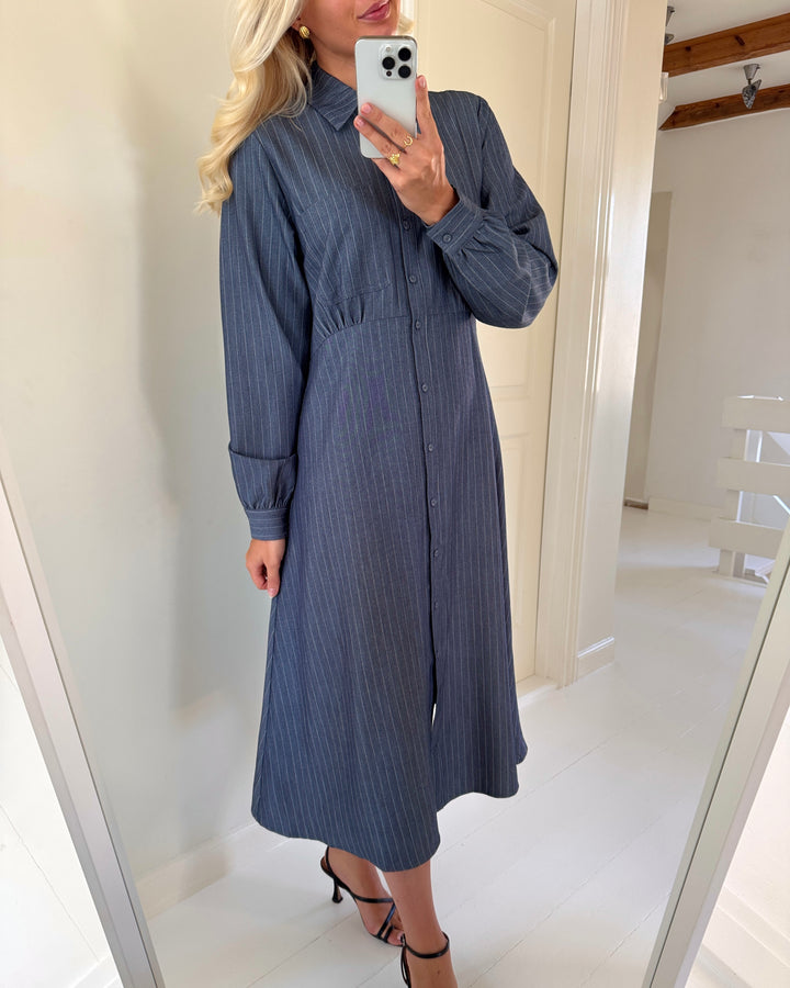 Love&Divine skjortekjole love1420-2 pin stripe