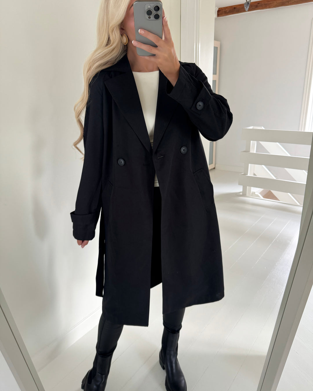 Vero Moda trenchcoat lou black