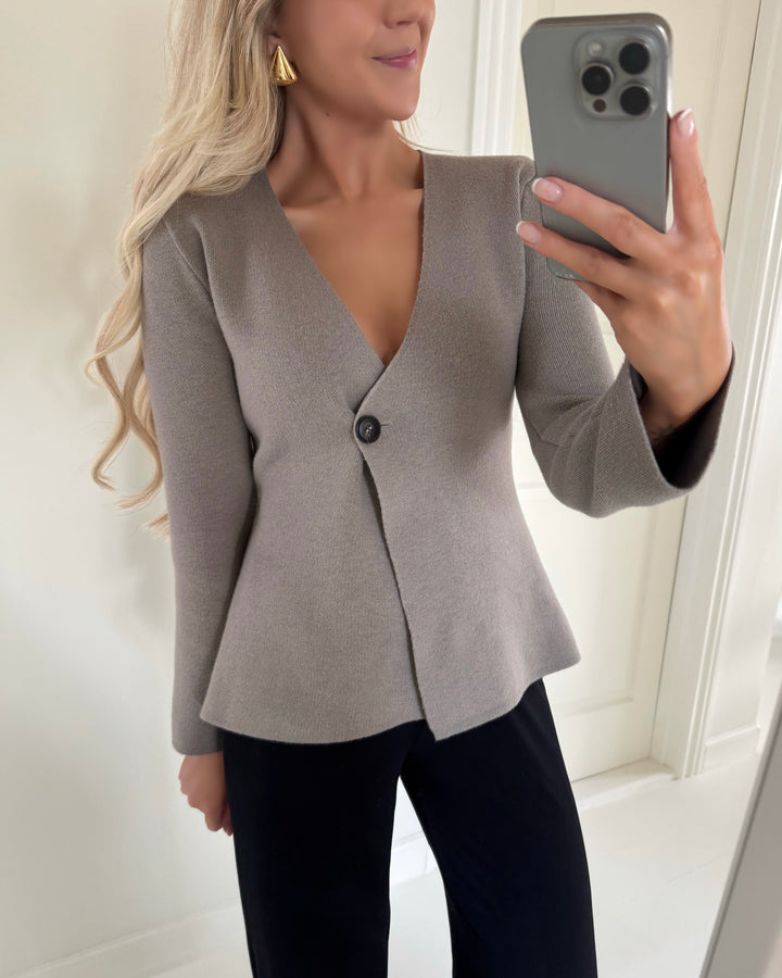 Only cardigan myera life ls one button moon rock/melange