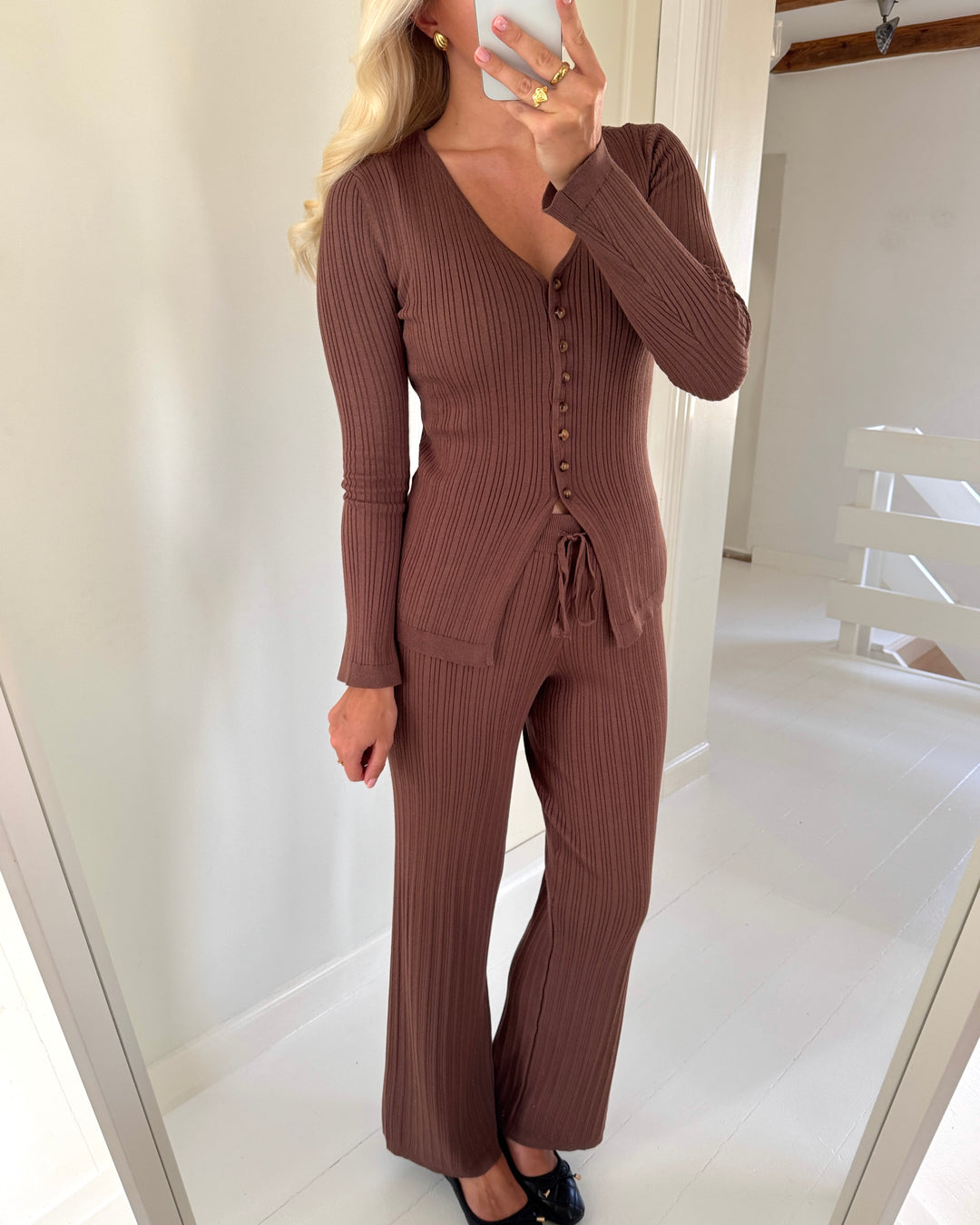 Vero Moda cardigan willow ls v-neck long cocoa brown