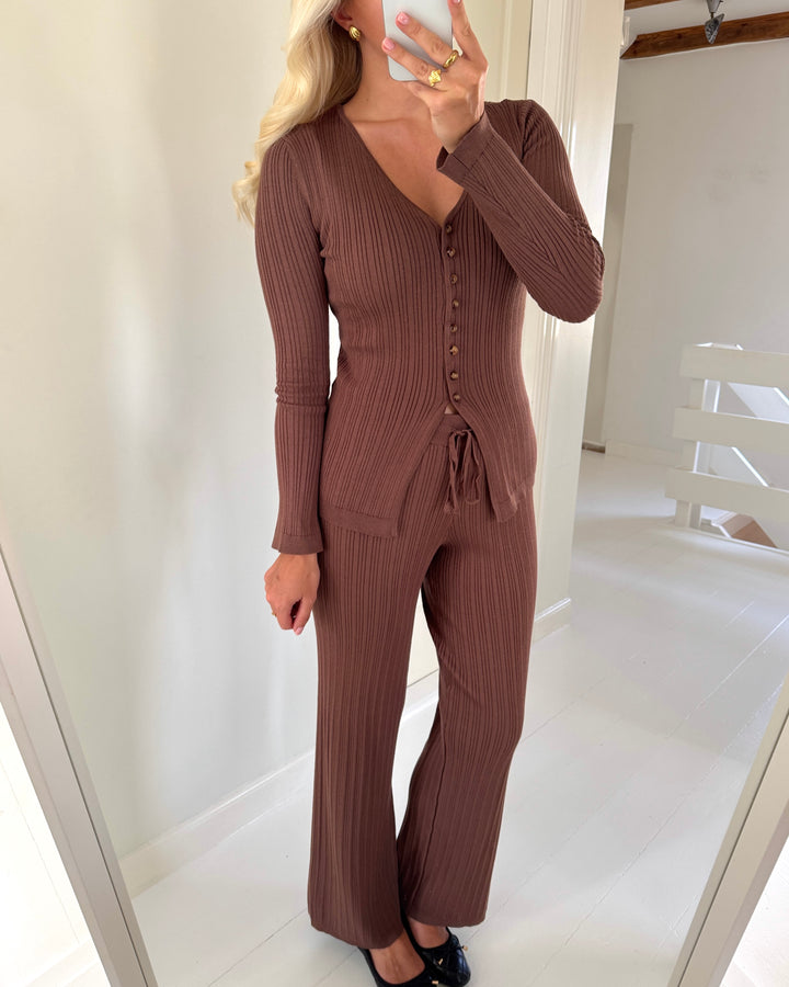 Vero Moda cardigan willow ls v-neck long cocoa brown