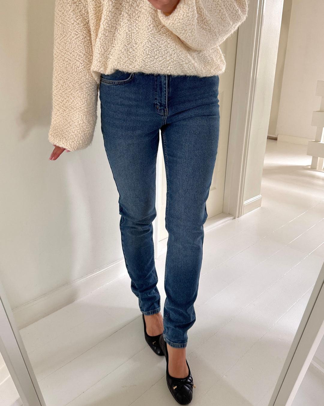 Y.A.S jeans selma mw slim fit medium blue denim