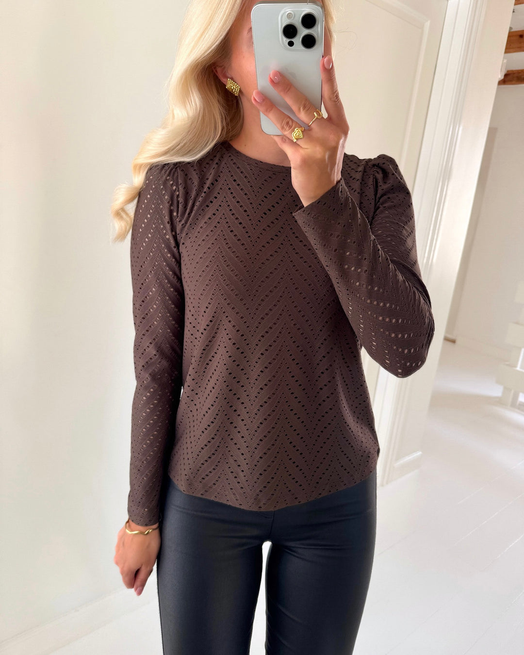 JDY bluse carla cathinka ls o-neck chocolate brown