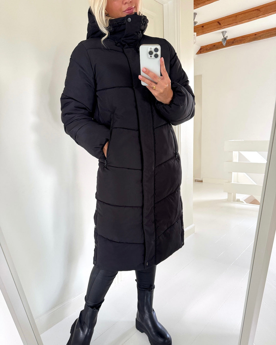 Only vinterjakke maggi long puffer black
