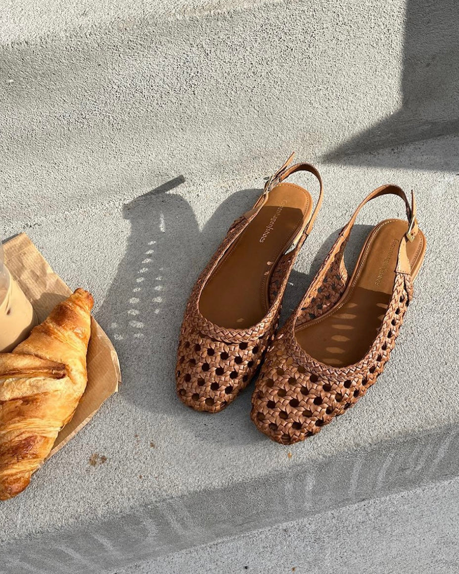 Copenhagen Shoes ballerina as the sea cognac - FORUDBESTILLING LEV. MIDT JUNI