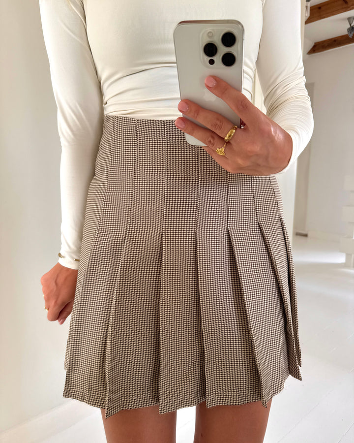 Sisters&Point nederdel nope-sk4 brown check