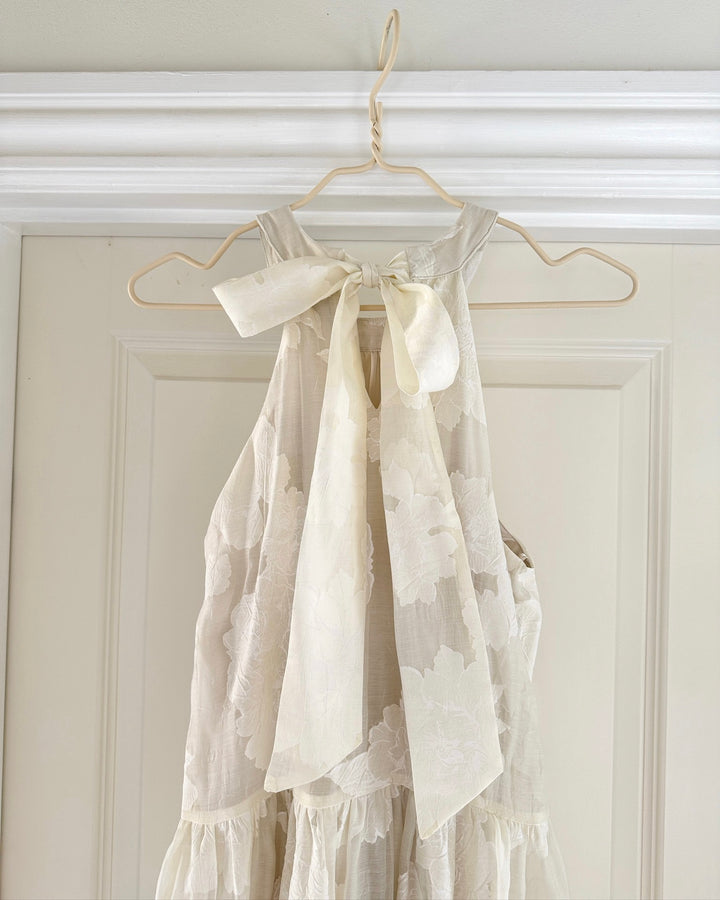 Vero Moda kjole bronya halterneck 7/8 oatmeal