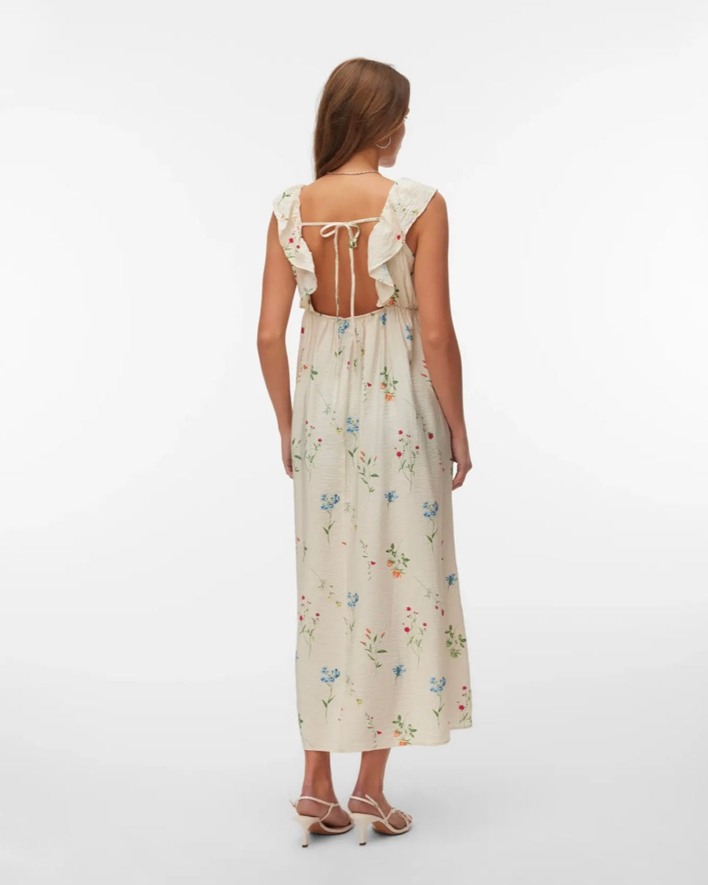 Vero Moda kjole josie sl ankle frill birch bina